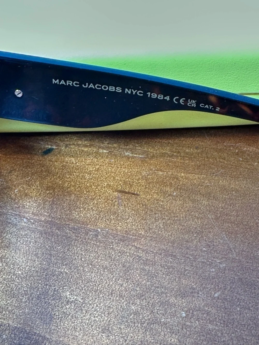 Marc Jacobs Black Sunglasses with Bright Yellow Case